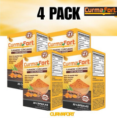4 PACK! CurmaFort Turmeric Curcumin with Collagen Joint & Muscle Relief 120 Caps
