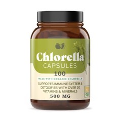 Organic Chlorella Powder Tablets – 100 Capsules 480mg