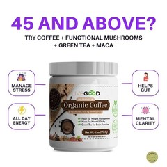 Healthy Organic Weight Management Coffee With Mushrooms