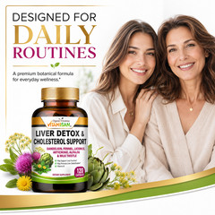 Liver Cleanse & Detox Support Supplement 1600mg with 120 caps + Milk Thistle