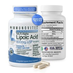 Stabilized R-Alpha Lipoic Acid ((True)) 600mg per Serving [[High Potency & up to