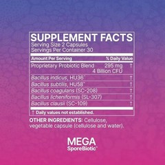Sporebiotic Mega 60 Capsules Microbiome, Gut Health Probiotic – Free Shipping
