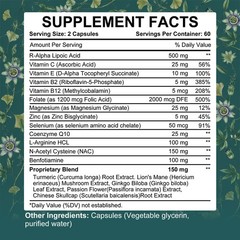 Brain Support Complex with Antioxidant Vitamin for Brain Comfort 30/60/120 Caps