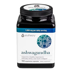 Ashwagandha KSM-66 Capsules 150 Ct Youtheory Vegetarian Supplement EXP:08/2027