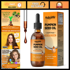 Organic Pumpkin Seed Oil Drops – DHT Blocker for Hair Growth & Prostate Health,