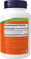 Horny Goat Weed Extract 750mg Plus Maca Root 150mg NOW Supplements 90 Tablets