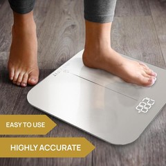 Bathroom Scale, Highly Accurate Digital Bathroom Body Scale, Measures Weight up