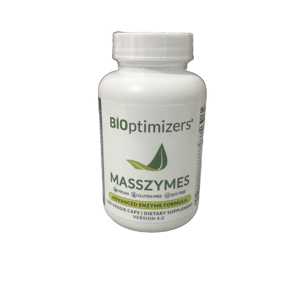 BiOptimizers MassZymes Version 4.0 Digestive Enzymes 120 Capsules New