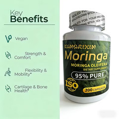 200 Count Premium Moringa Capsules | 95% Pure, Maximize Health Benefits