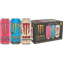 Monster Energy Juice Monster Variety Pack, Pipeline Punch, Mango Pack of 15