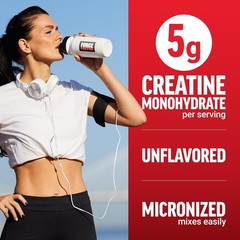 Creatine Monohydrate Powder, 5g Micronized Dose to Support Muscle Growth, Str…