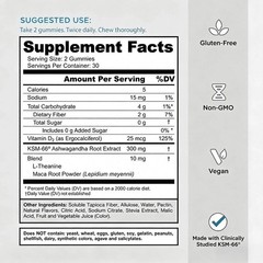2 BOTTLES-Goli Zero Sugar Ashwagandha Gummies KSM-66 L-Theanine Vitamin D Maca