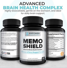 MemoShield Brain Health Supplement : Memory & Focus Support *NEW SEALED 07/27
