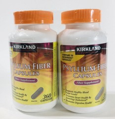 2-PACK Kirkland Signature Psyllium Husk Fiber Capsules 720 Capsules EXP 11/26