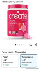 BUY 1, GET 1 FREE!! CREATE Creatine Gummies/Men & Women/Focus,Strength,Endurance