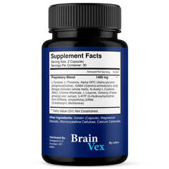 (2 Pack) Brain Vex Capsules For Memory Focus & Clarity BrainVex Pills (120 ct)
