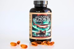 Omega-3 Supplement- Wild Alaskan Salmon Oil- 1000mg, EPA and DHA- 120 Softgels