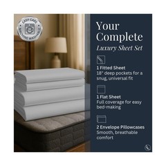 Linden & Lain Luxury King Size Bed Sheet Set | Organic Ultra Soft Bed Sheets …