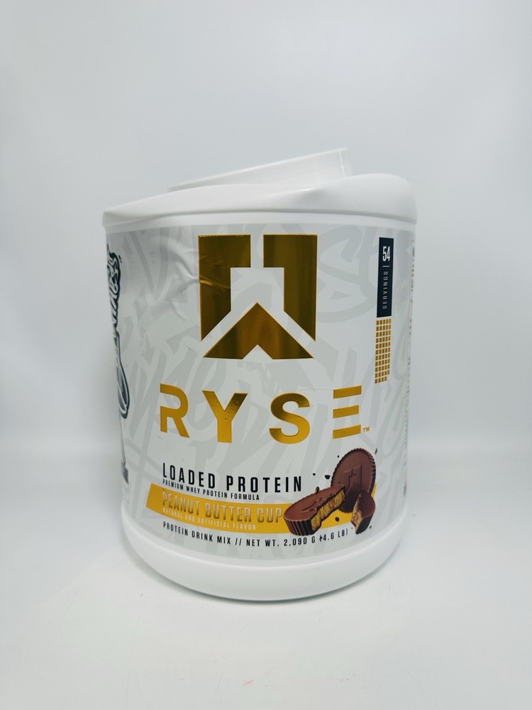 RYSE Loaded Protein Powder – Peanut Butter Cup – 54 Servings 4.6 Lb EXP 01/2028