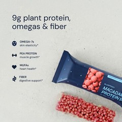 Macadamia Nut Protein Bar – 9G Plant Protein – Healthy Fats – Supports Muscle…