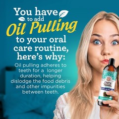 GuruNanda CocoMint Oil Pulling Mouthwash for 8 Fl Oz (Pack of 1), Clear