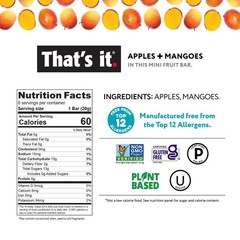 That’s it. Gluten-Free Soft & Chewy Apple + Mango Fruit Bars, 0.7 oz, 8 Ct