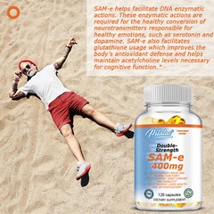 Double- Strength SAM-e 400mg – Liver Health, Body Detox, Relieve Joint Pain