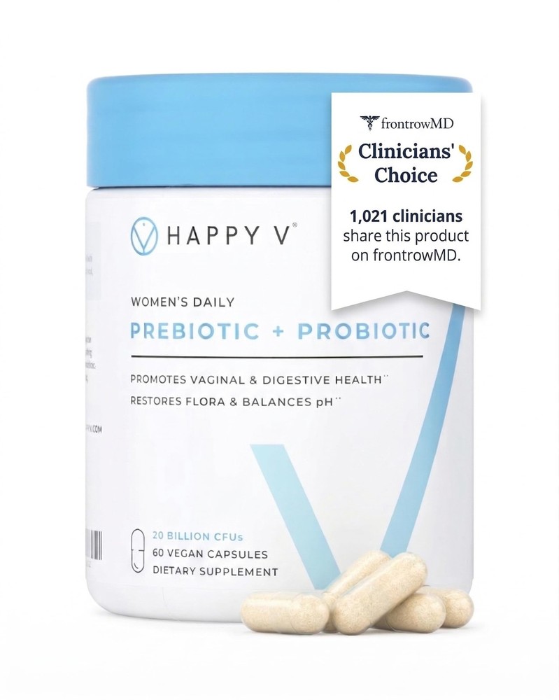 Happy V Dr. Formulated Vaginal Probiotics for Women Odor & Itch Support, Urin…