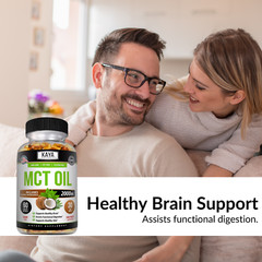 Pure MCT Oil 2000mg serving, C8 C10 Weight Loss, Energy, Inflammation Capsules