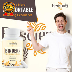 Detox Binder Supplement Activated Charcoal Zeolite Bentonite Clay Milk Thistle