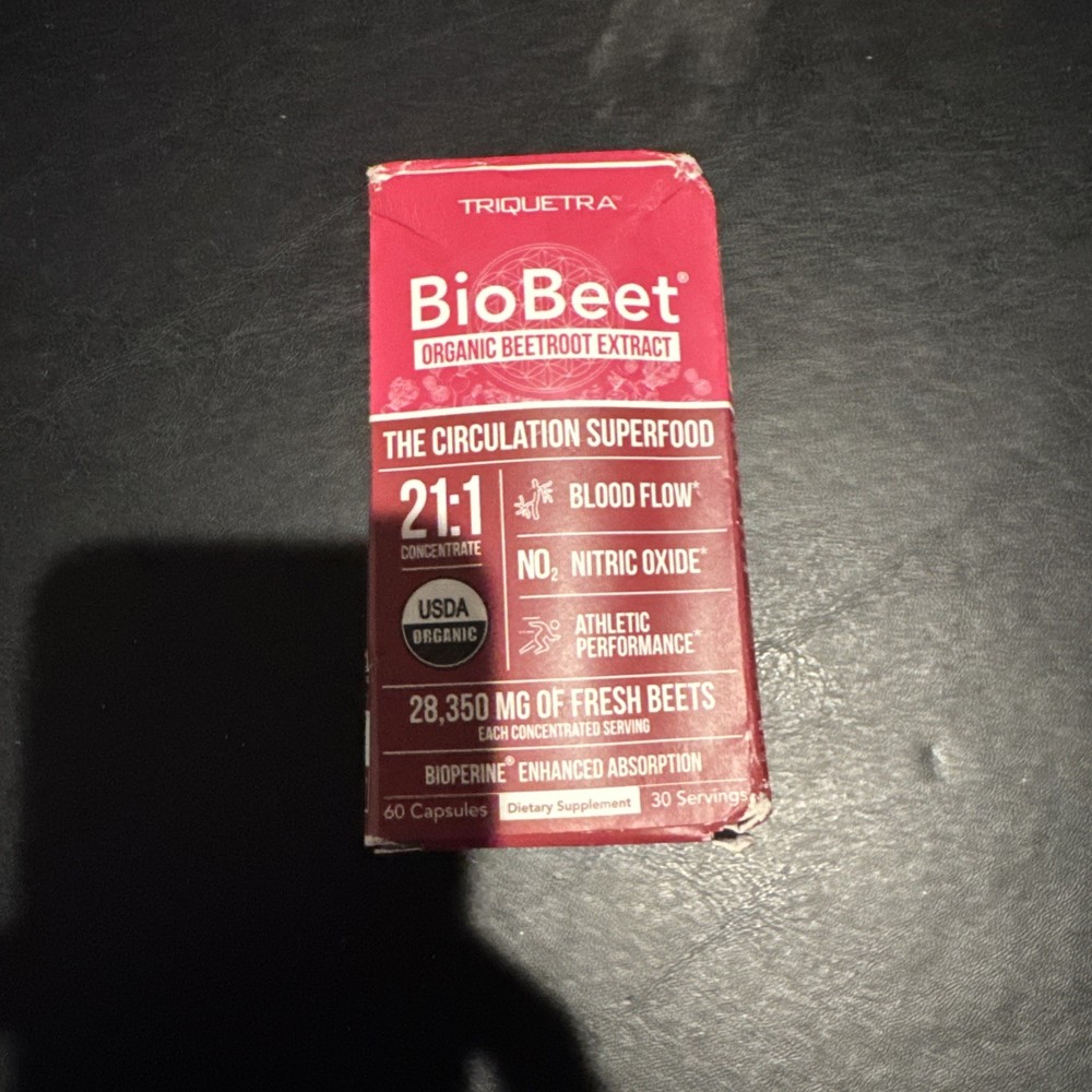 BioBeet® Max Strength Beet Root Capsules 21:1 Concentrate Each Serving Exp 06/27