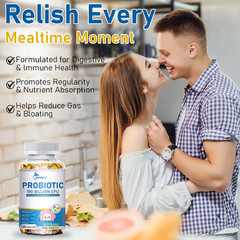 Probiotics Digestive Enzymes 100 Billion CFU Potency Immune Health 120 Capsules