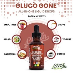 Clean Nutra Berberine with Ceylon Cinnamon Supplement Liquid Drops