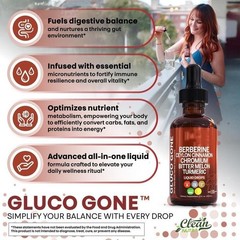 2 Clean Bottles Nutra Berberine with Ceylon Cinnamon Supplement Liquid Drops++