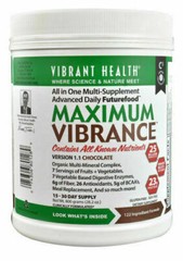 Vibrant Health Maximum Vibrance, Chocolate Chunk – 15 Servings. 11/202