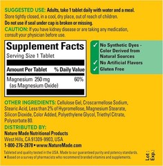 Nature Made Magnesium Oxide 250 mg Magnesium Supplements for Men and Women