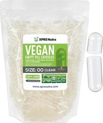 Empty Vegan Capsules Size 00 Snap Shut Design – 1000 Count for DIY Supplements