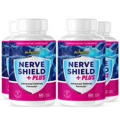 Nerve Shield + PLUS- Brain Support- 4 Bottles- 240 Capsules