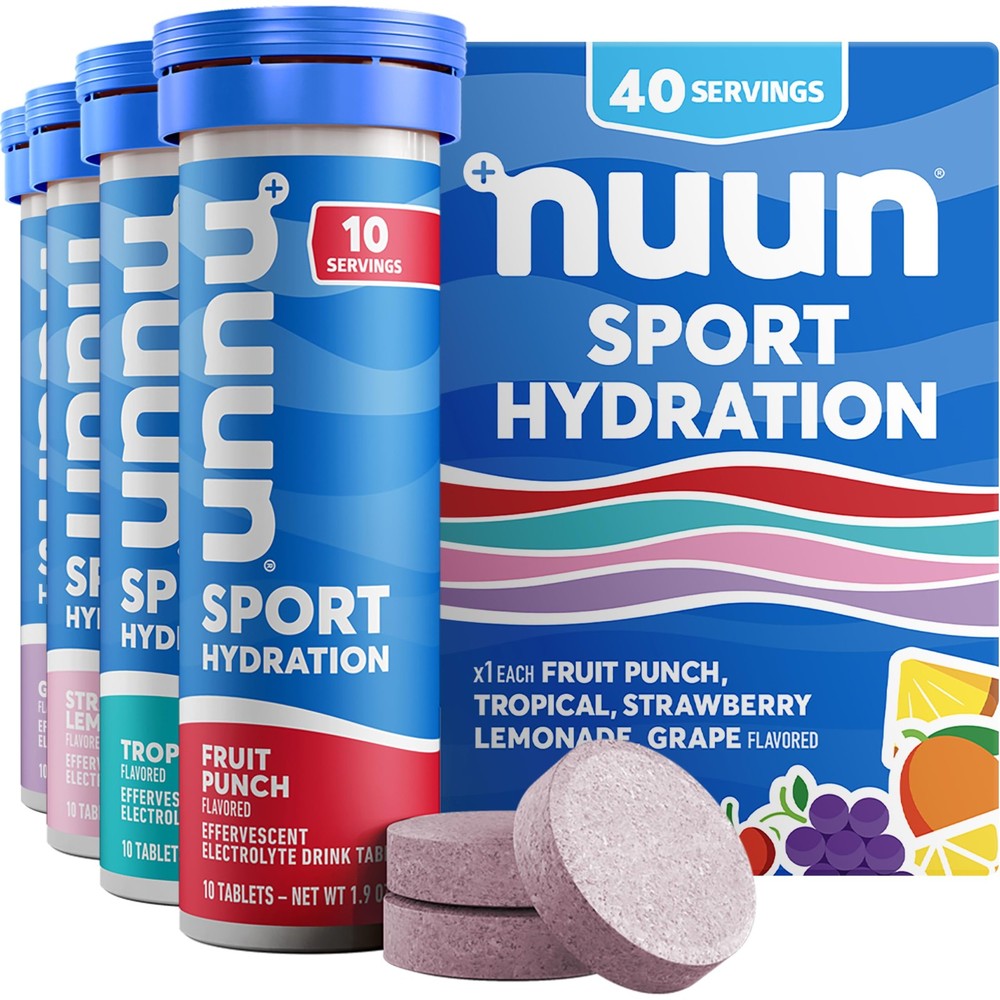 Nuun Sport Electrolyte Tablets with 40 Count (Pack of 1), Mixed Flavors