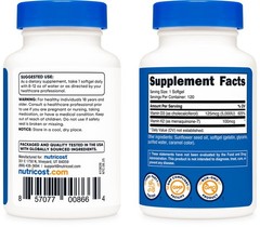 Nutricost Vitamin D3 + K2 (5000 IU / 100mcg MK7), 120 Count (Pack of 1)