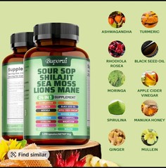 Soursop Dietary Supplement, rich in antioxidants, 120 capsules per bot