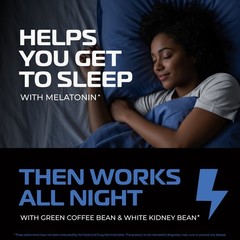 Night Time Fat Burner to Shred Fat While You Sleep Appetite Suppressant, 60 ct