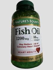 Nature’s Bounty Fish Oil Omega 3 Supplements Heart Healh 200 Softgels EXP 10/27