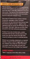 Force Factor Forebrain Focus Brain Booster – Increase Productivity Exp 3/2028