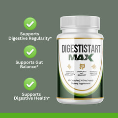 DIGESTISTART MAX- Digestive Support- 4 Bottles 240 Capsules