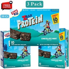 Zbar- Chocolate Mint Flavor-Crispy Snack Bars-Organic (3 Pack) 30Ct