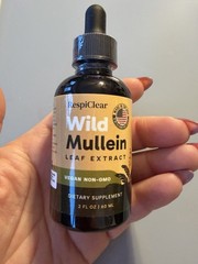 Wild RespiClear Mullein Leaf Extract Liquid Drops Vegan Non-GMO Lemon 2 fl oz