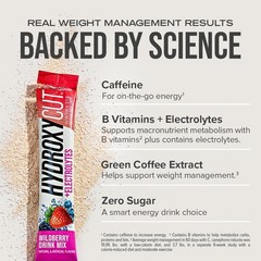 Muscletech Hydroxycut Weight Loss + Electrolytes Drink Mix Wildberry 21 pckts2pk