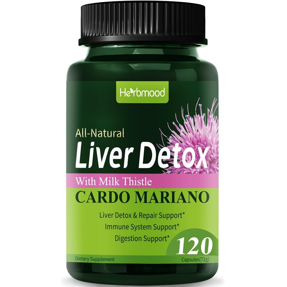 Milk Thistle Capsules Silymarin Liver Detox Pills Fatty Liver Treatment Support