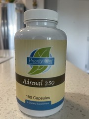 Priority One Adrenal 250 Supplement 180 Capsules Exp. 03/27